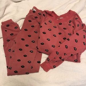 Wildfox Lip Service Sweatsuit